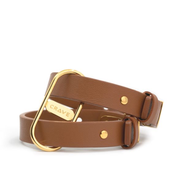 CRAVE ICON CUFFS Tan/Gold 24K